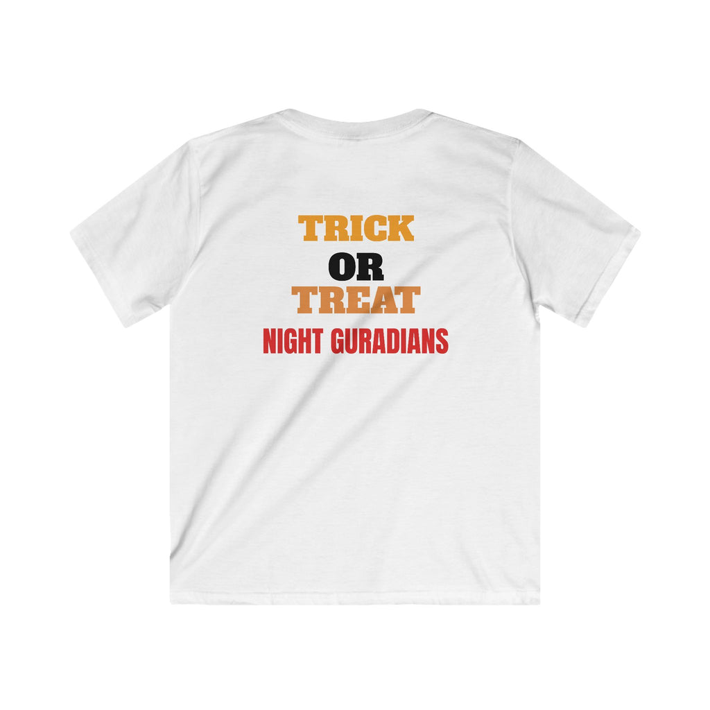 Kids Halloween T-Shirt — 'Night Guardians' Trick or Treat Puppy Pumpkin Tee