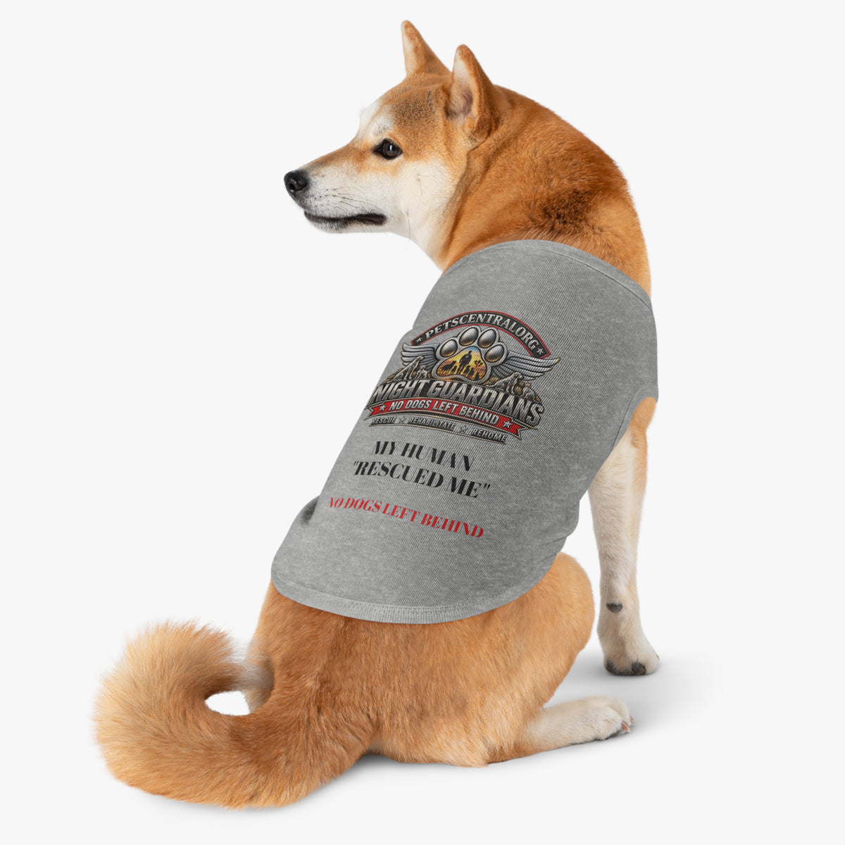 Night Guardians-Pet Tank Top — My Human Rescued Me “No Dogs Left Behind”