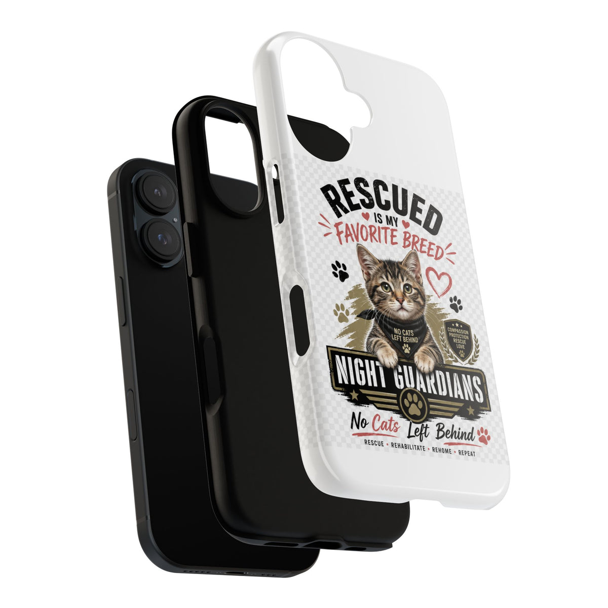 Night Guardians-Rescued Is My Favorite Breed - Cat Phone Case