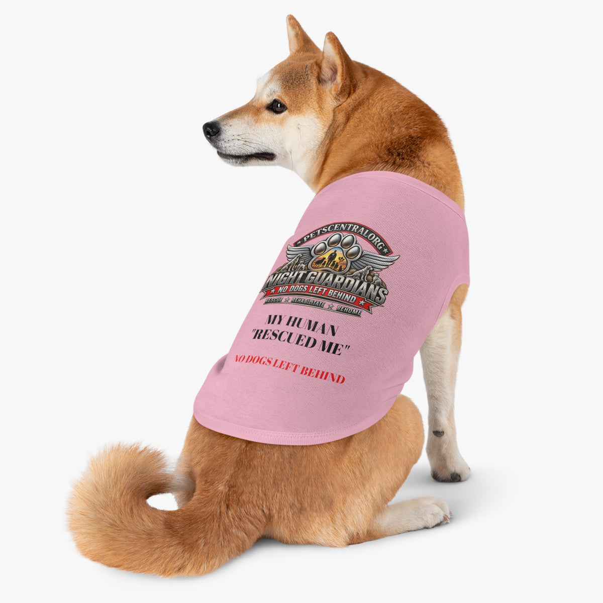Night Guardians-Pet Tank Top — My Human Rescued Me “No Dogs Left Behind”