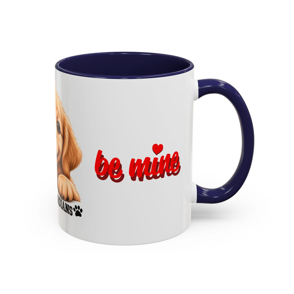 'Night Guardians' Cute Puppy Coffee Mug — "Be Mine" Accent Ceramic Mug