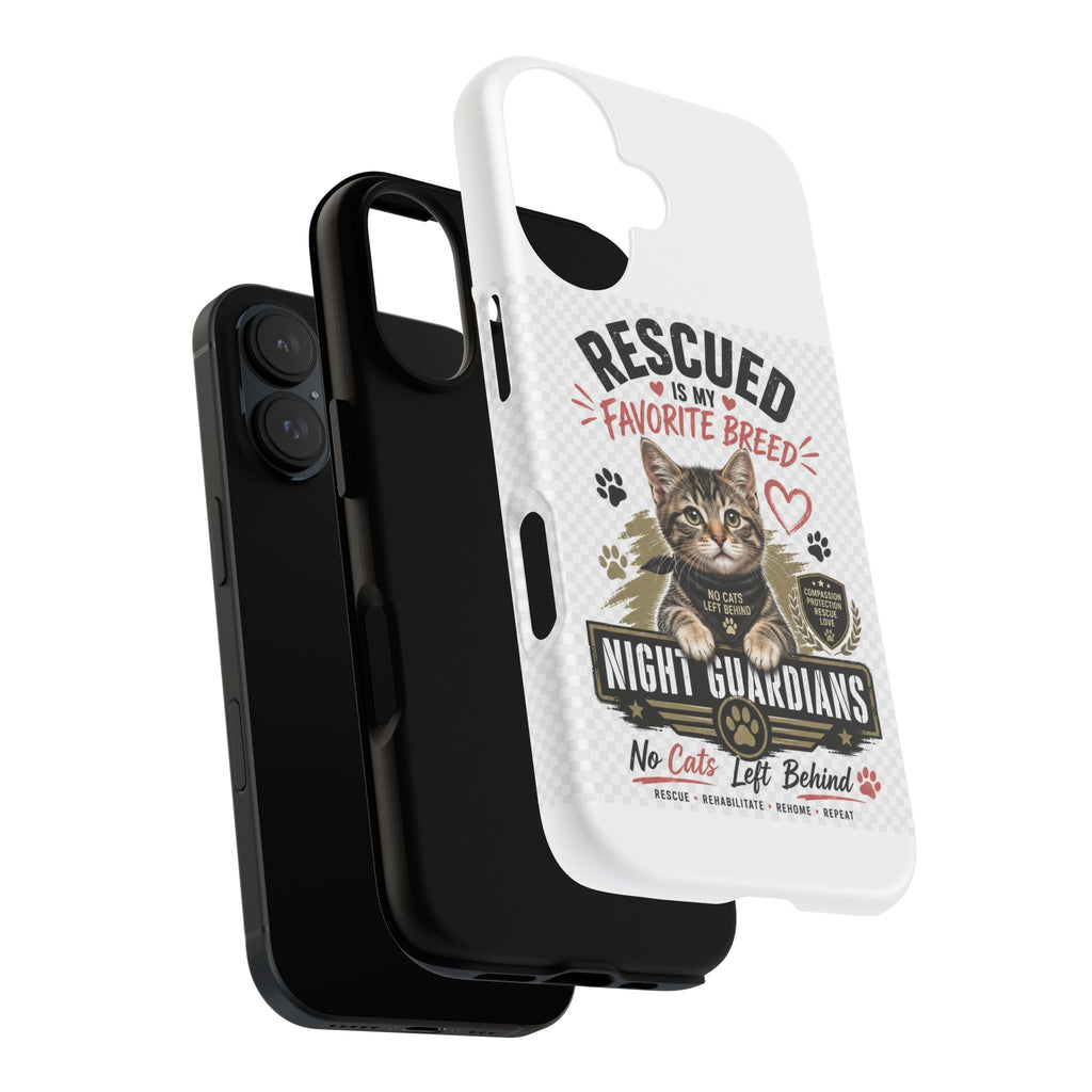 Night Guardians-Rescued Is My Favorite Breed - Cat Phone Case