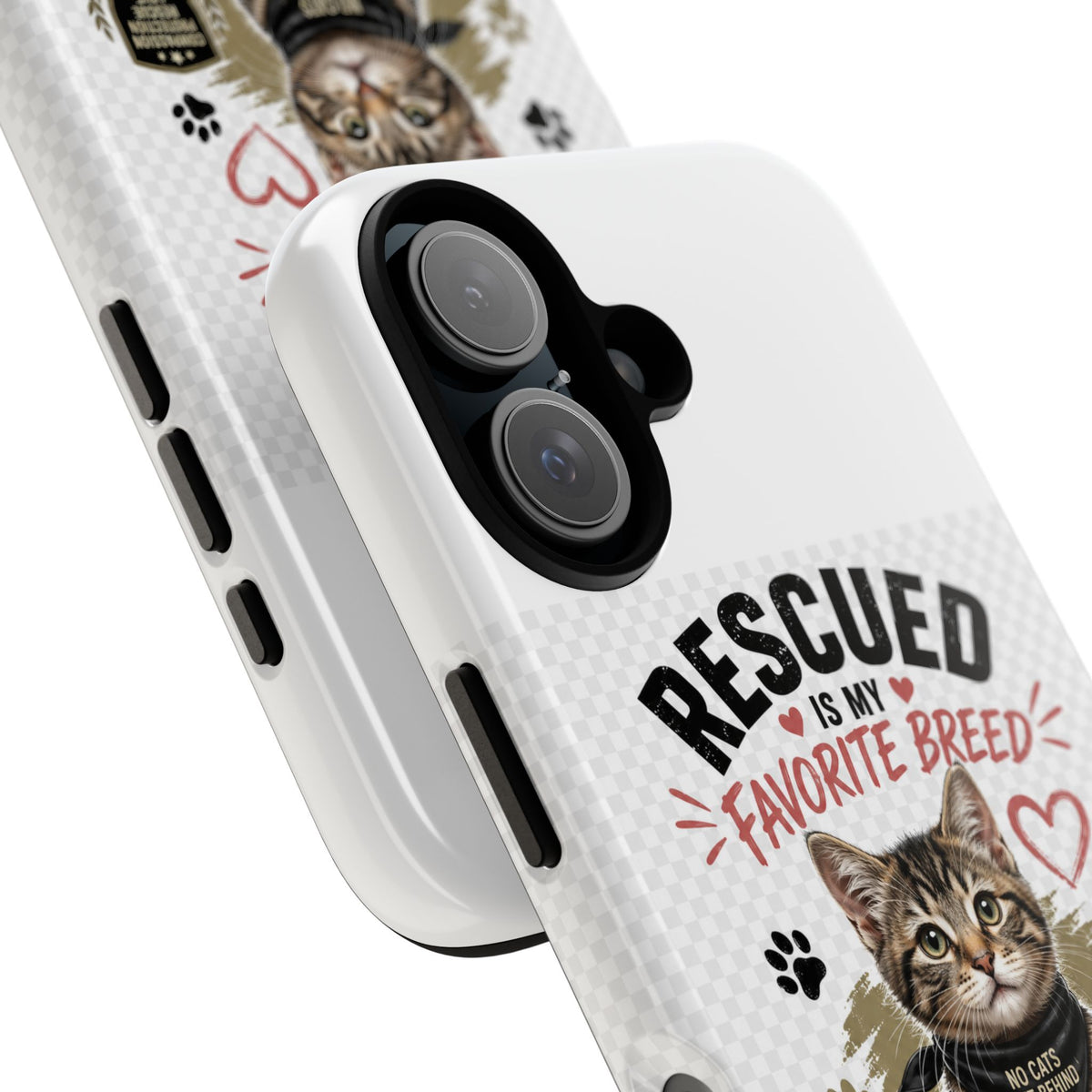 Night Guardians-Rescued Is My Favorite Breed - Cat Phone Case