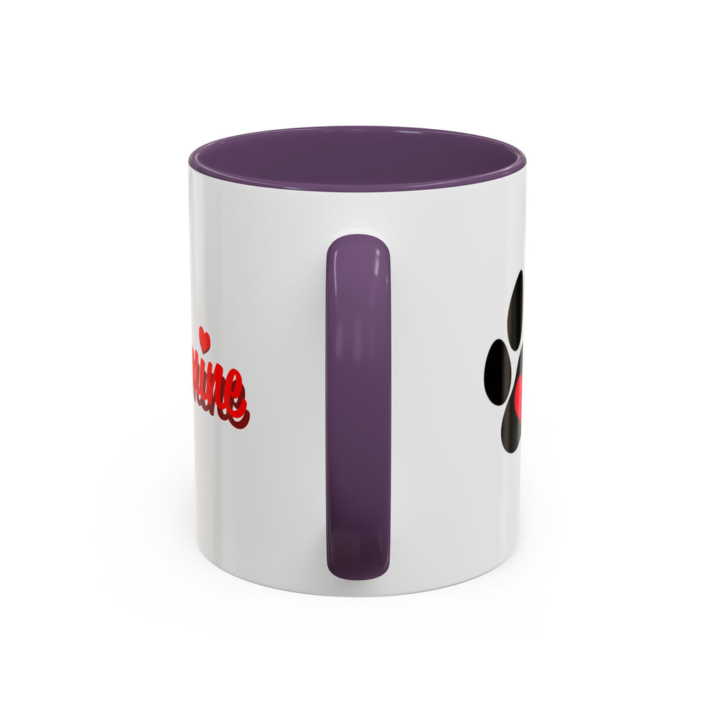 'Night Guardians' Cute Puppy Coffee Mug — "Be Mine" Accent Ceramic Mug