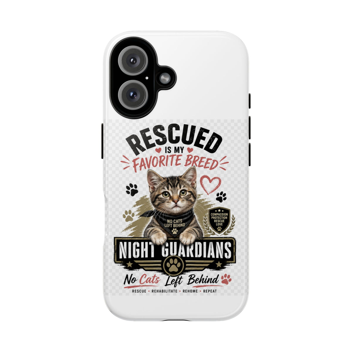 Night Guardians-Rescued Is My Favorite Breed - Cat Phone Case
