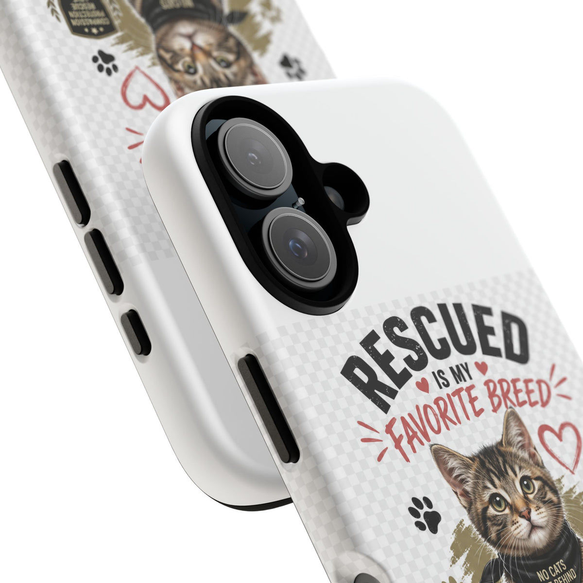 Night Guardians-Rescued Is My Favorite Breed - Cat Phone Case