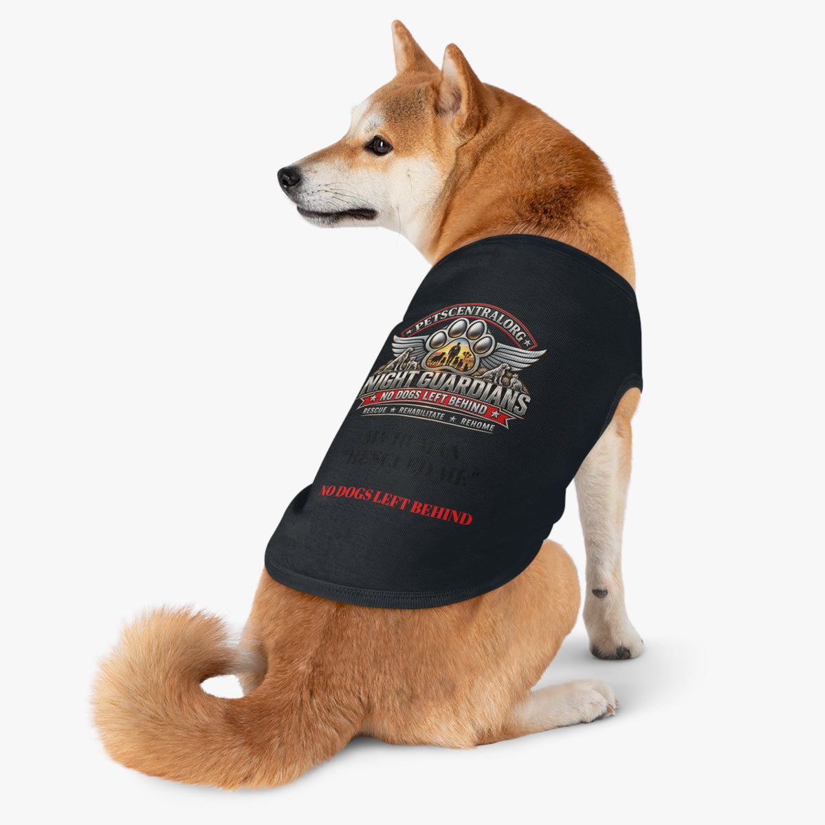 Night Guardians-Pet Tank Top — My Human Rescued Me “No Dogs Left Behind”